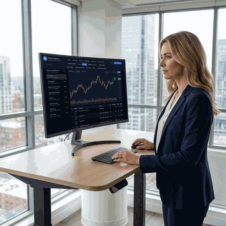Investor reviewing ranked stocks and watchlist ideas